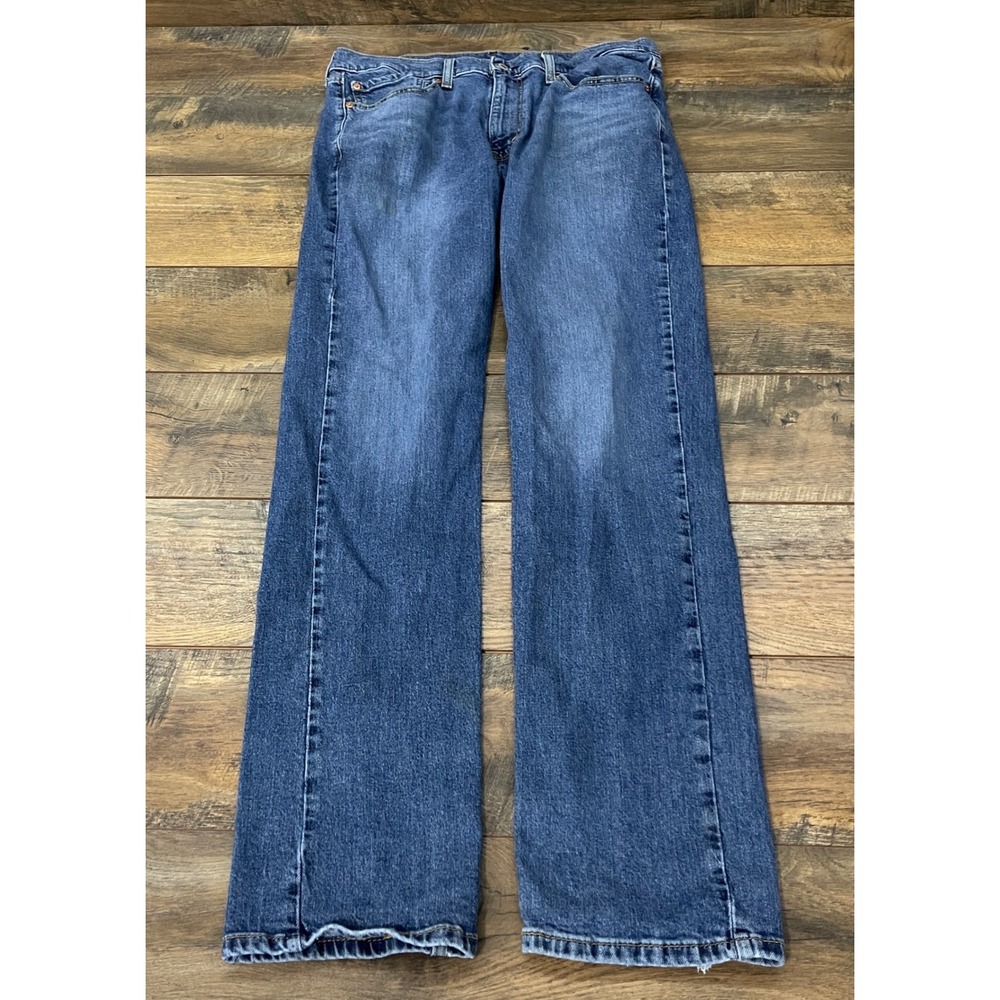 Levis 514 Straight Fit Mens Blue Denim Jeans W34 L34 Streetwear Western Cowboy